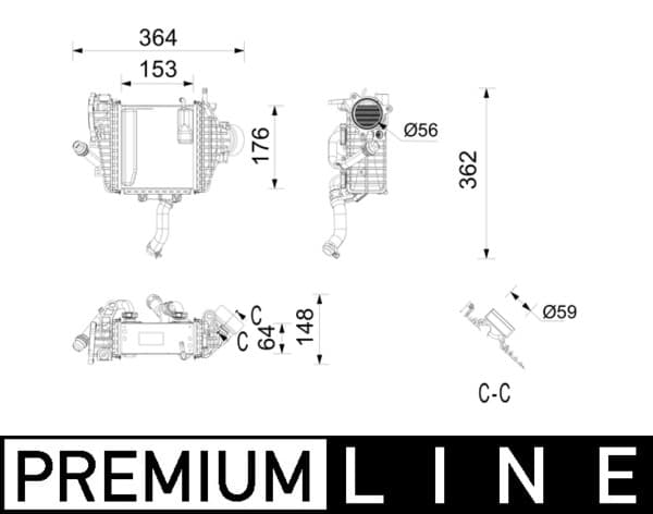 MAHLE ORIGINAL Chladič plniaceho vzduchu CI 737 000P 1