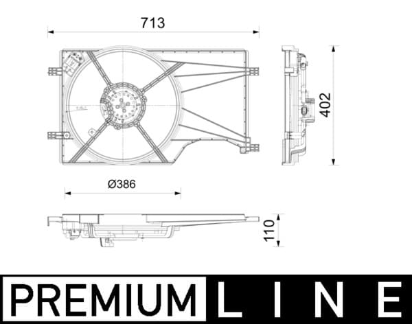 MAHLE ORIGINAL Ventilátor chladenia motora CFF 678 000P 1