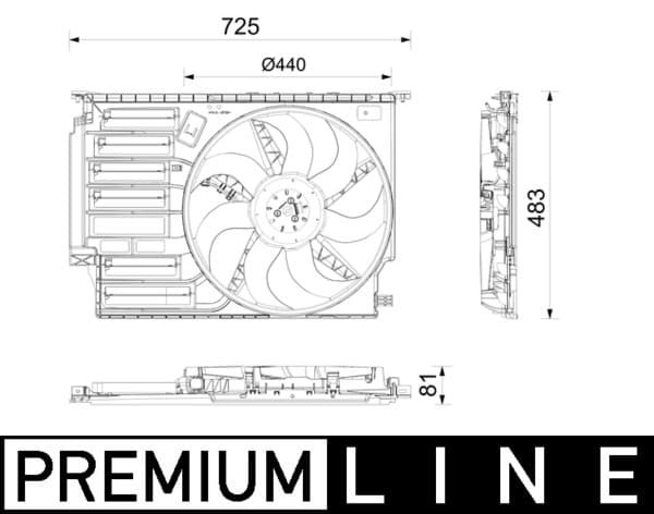 MAHLE ORIGINAL Ventilátor chladenia motora CFF 671 000P 1