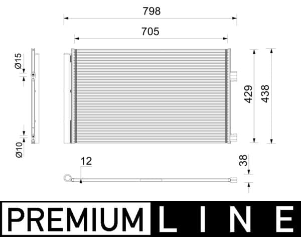 MAHLE ORIGINAL Kondenzátor klimatizácie AC 1200 000P 1