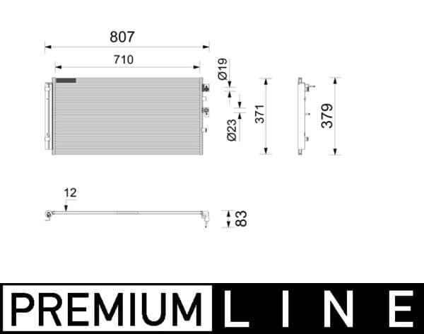 MAHLE ORIGINAL Kondenzátor klimatizácie AC 1211 000P 1