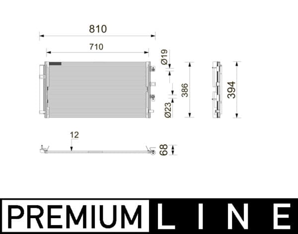 MAHLE ORIGINAL Kondenzátor klimatizácie AC 1212 000P 1