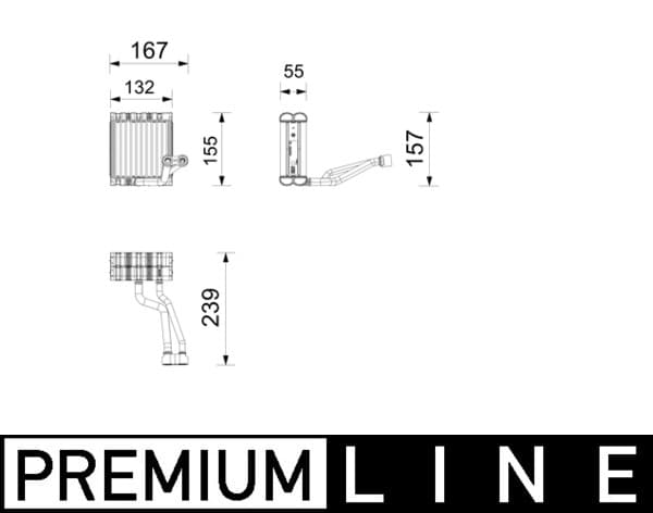 MAHLE ORIGINAL Výparník klimatizácie AE 261 000P 1
