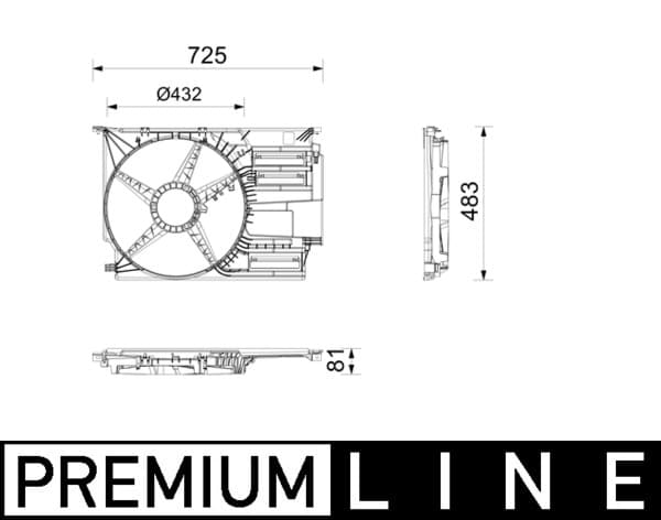 MAHLE ORIGINAL Kryt ventilátora CFS 30 000P 1