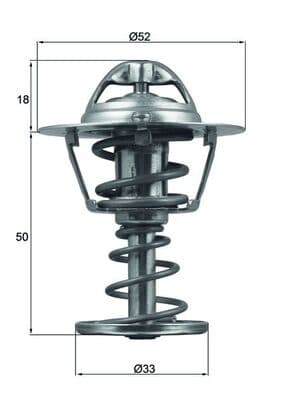 MAHLE ORIGINAL Termostat chladenia TX 126 82D 1