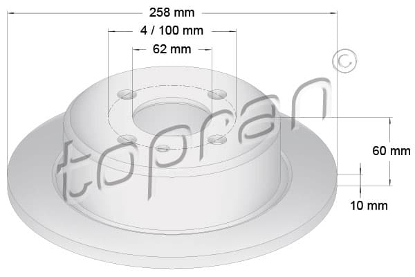 TOPRAN Brzdový kotúč 500 557 1