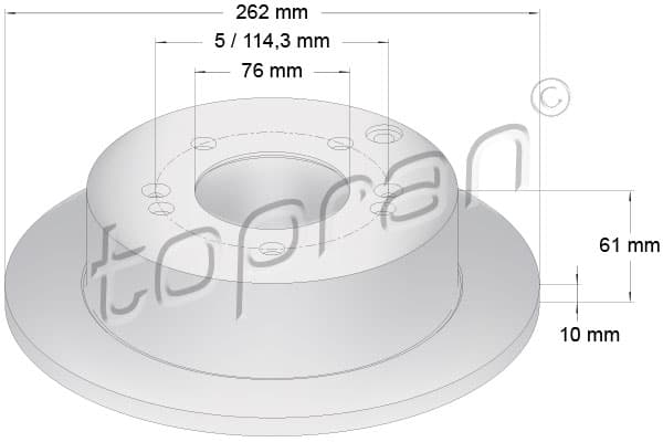 TOPRAN Brzdový kotúč 820381 1