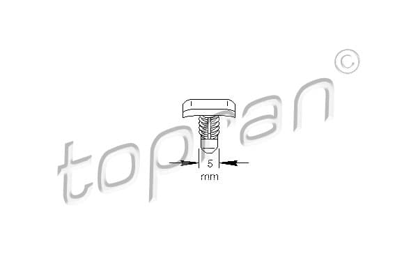 TOPRAN Prídržná spona, obloženie dverí 103307 1