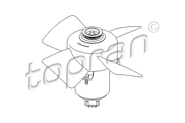 TOPRAN Ventilátor chladenia motora 107708 1