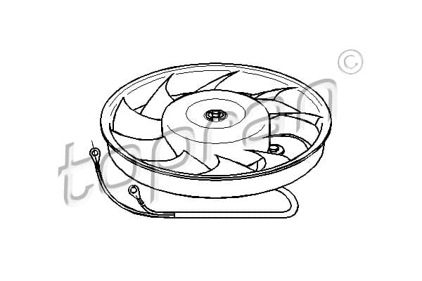TOPRAN Ventilátor chladenia motora 103 774 1