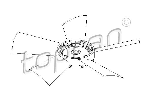 TOPRAN Koleso ventilátora chladenia motora 401191 1