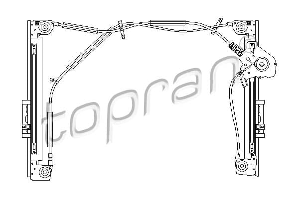 TOPRAN Mechanizmus zdvíhania okna 501 832 1