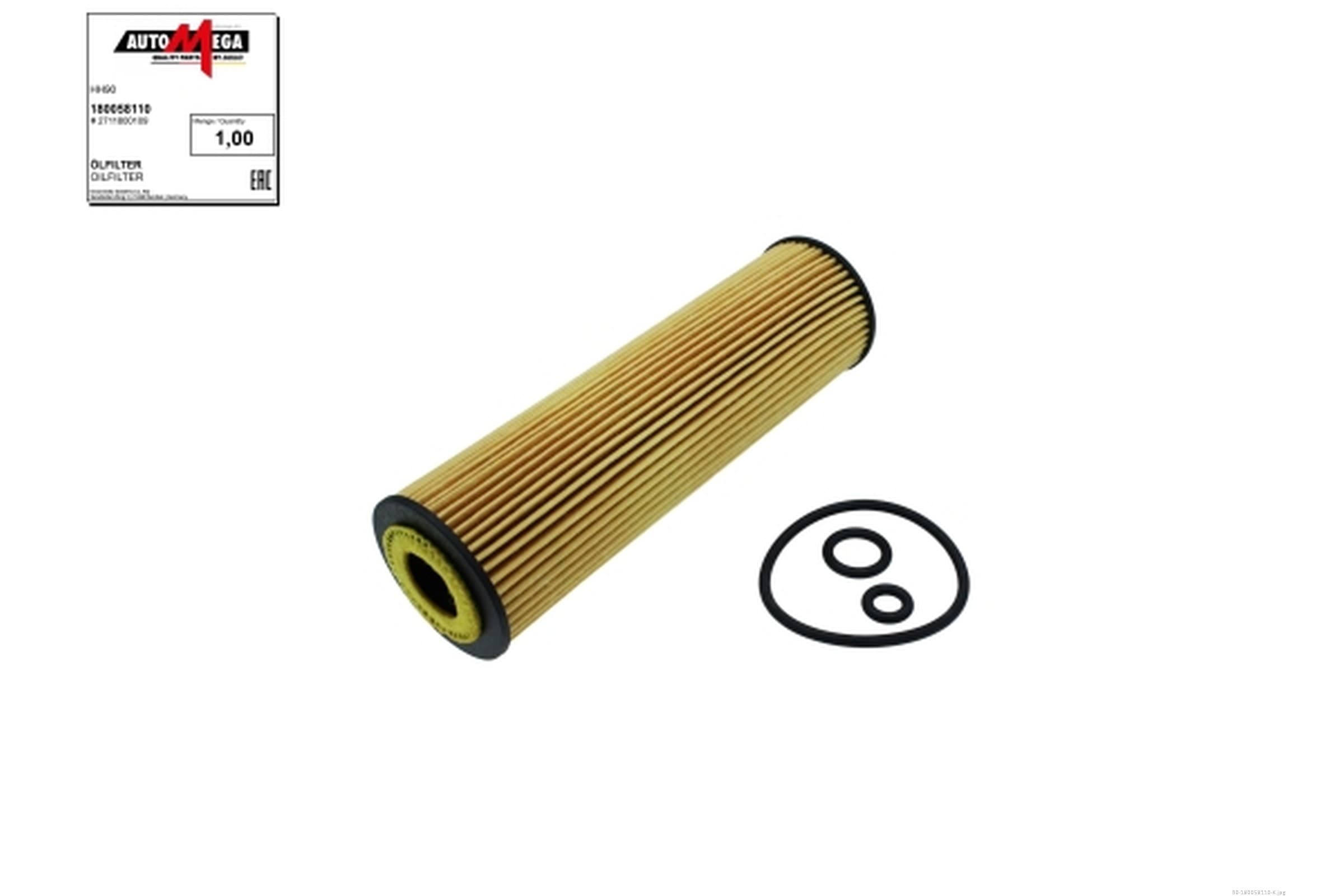 AUTOMEGA Olejový filter 180058110 1