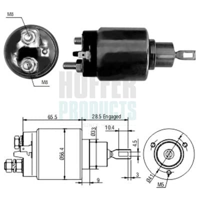 HOFFER Elektromagnetický spínač pre štartér 46068 1