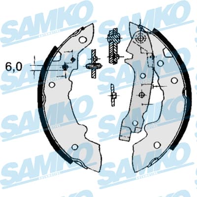 SAMKO Sada brzdových čeľustí 84320 1