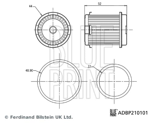 BLUE PRINT Hydraulický filter automatickej prevodovky ADBP210101 1