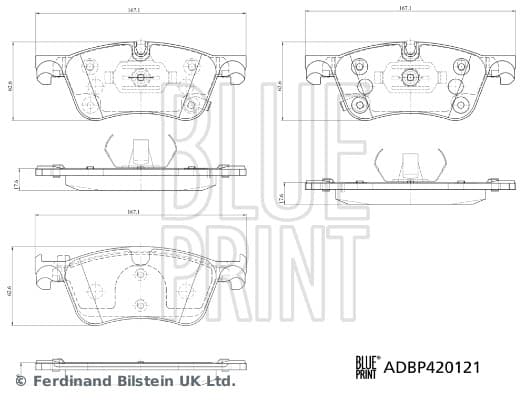 BLUE PRINT Sada brzdových platničiek kotúčovej brzdy ADBP420121 1