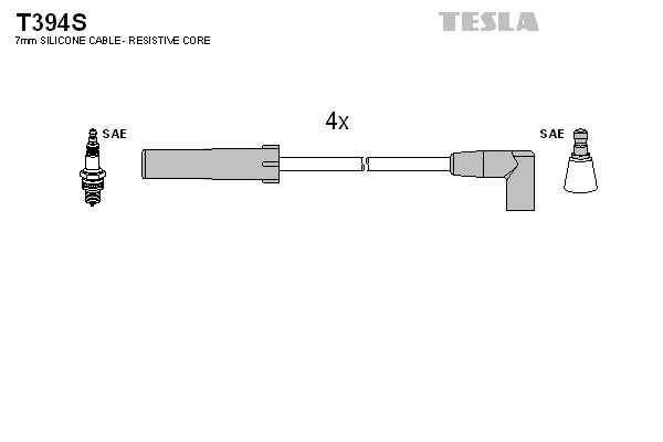 TESLA Sada zapaľovacích káblov T394S 1