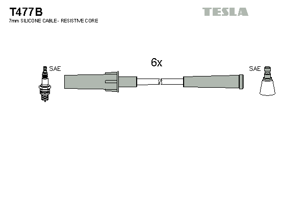 TESLA Sada zapaľovacích káblov T477B 1