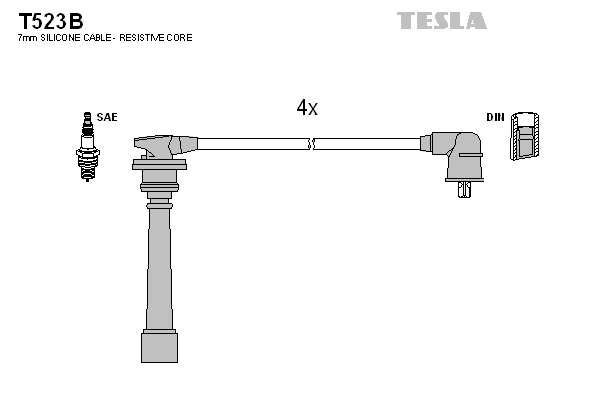 TESLA Sada zapaľovacích káblov T523B 1