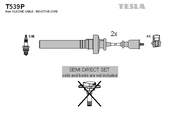 TESLA Sada zapaľovacích káblov T539P 1