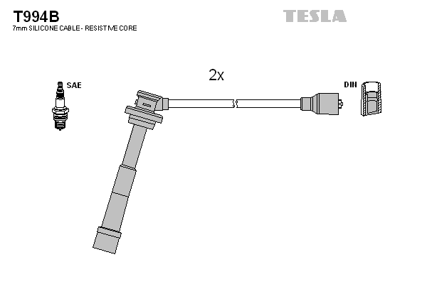 TESLA Sada zapaľovacích káblov T994B 1
