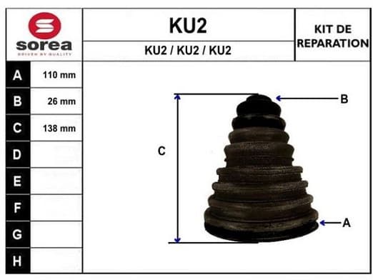 EAI Manžeta hnacieho hriadeľa - opravná sada KU2 1