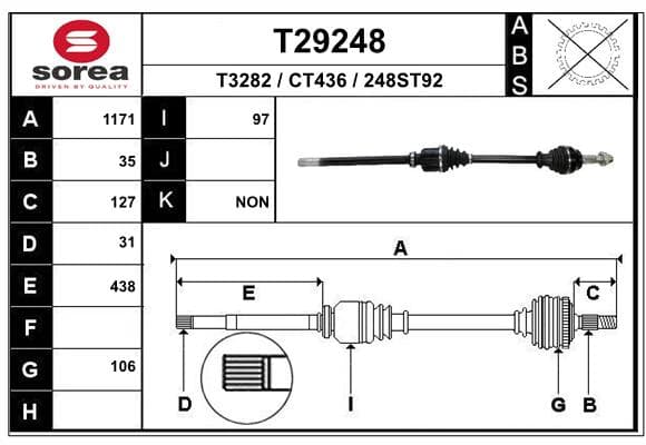 EAI Hnací hriadeľ T29248 1