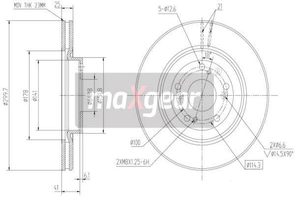 MAXGEAR Brzdový kotúč 192301 1