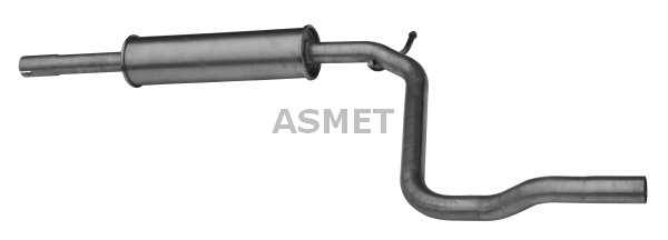 ASMET Stredný tlmič výfuku 03075 1