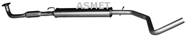 ASMET Stredný tlmič výfuku 16064 1
