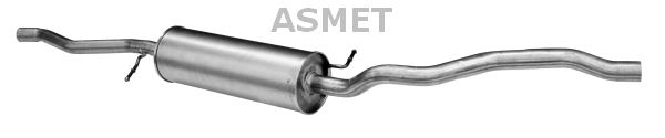 ASMET Stredný tlmič výfuku 19033 1
