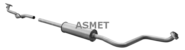 ASMET Stredný tlmič výfuku 20.040 1