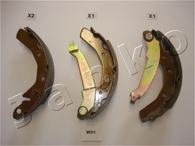 JAPKO Sada brzdových čeľustí 55W01 1