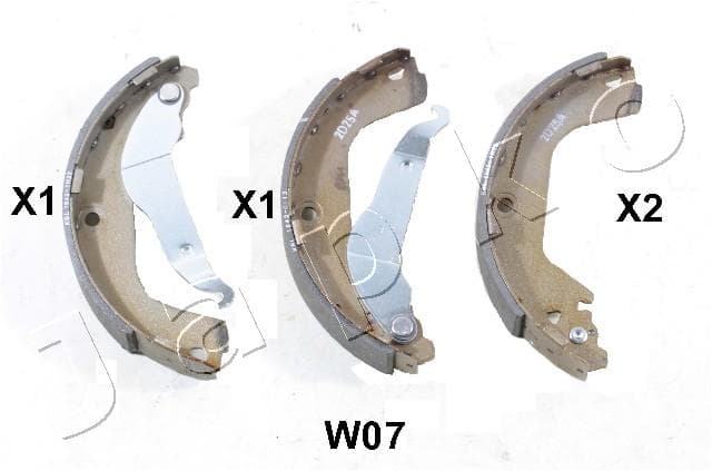 JAPKO Sada brzdových čeľustí 55W07 1