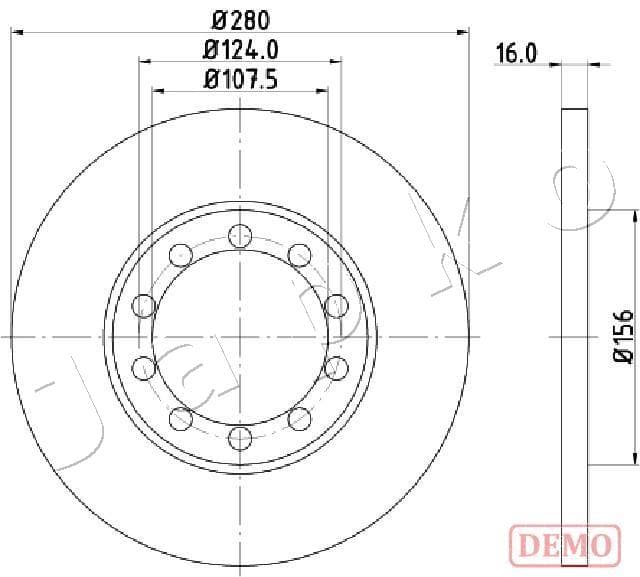 JAPKO Brzdový kotúč 610314C 1
