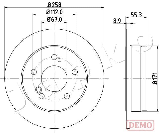JAPKO Brzdový kotúč 610504C 1