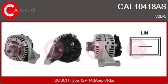 CASCO Alternátor CAL10418AS 1