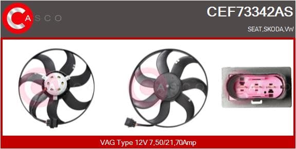 CASCO Ventilátor chladenia motora CEF73342AS 1