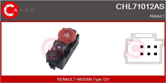 CASCO Vypínač Výstražných smeroviek CHL71012AS 1