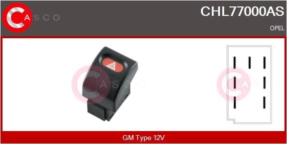 CASCO Vypínač Výstražných smeroviek CHL77000AS 1
