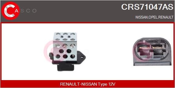 CASCO Predradný odpor elektromotora ventilátoru CRS71047AS 1