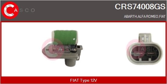 CASCO Predradný odpor elektromotora ventilátoru CRS74008GS 1