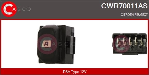 CASCO Spínač elektrického otvárania okien CWR70011AS 1