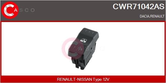 CASCO Spínač elektrického otvárania okien CWR71042AS 1