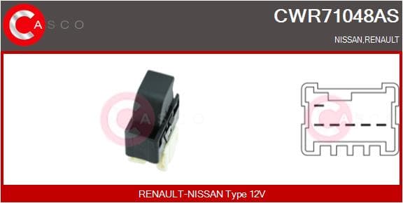 CASCO Spínač elektrického otvárania okien CWR71048AS 1