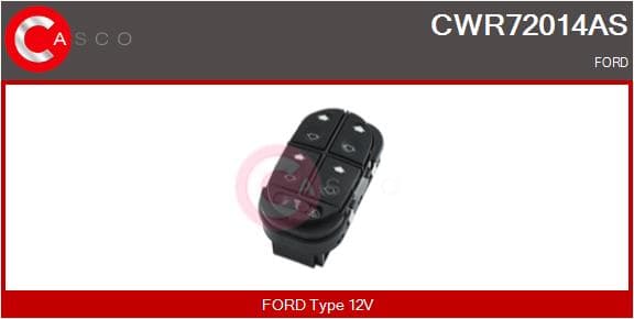 CASCO Spínač elektrického otvárania okien CWR72014AS 1