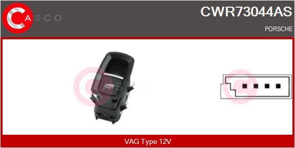 CASCO Spínač elektrického otvárania okien CWR73044AS 1