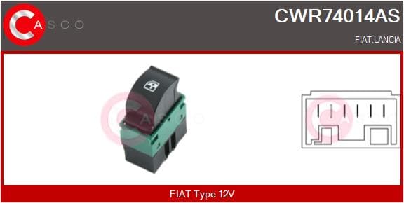 CASCO Spínač elektrického otvárania okien CWR74014AS 1
