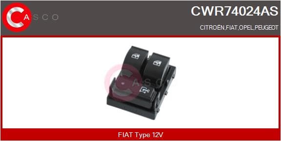 CASCO Spínač elektrického otvárania okien CWR74024AS 1
